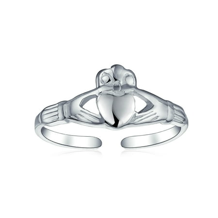 Sterling Silver Celtic Adjustable Claddagh Heart Toe Ring Sterling Silver Celtic Adjustable Claddagh Heart Toe Ring